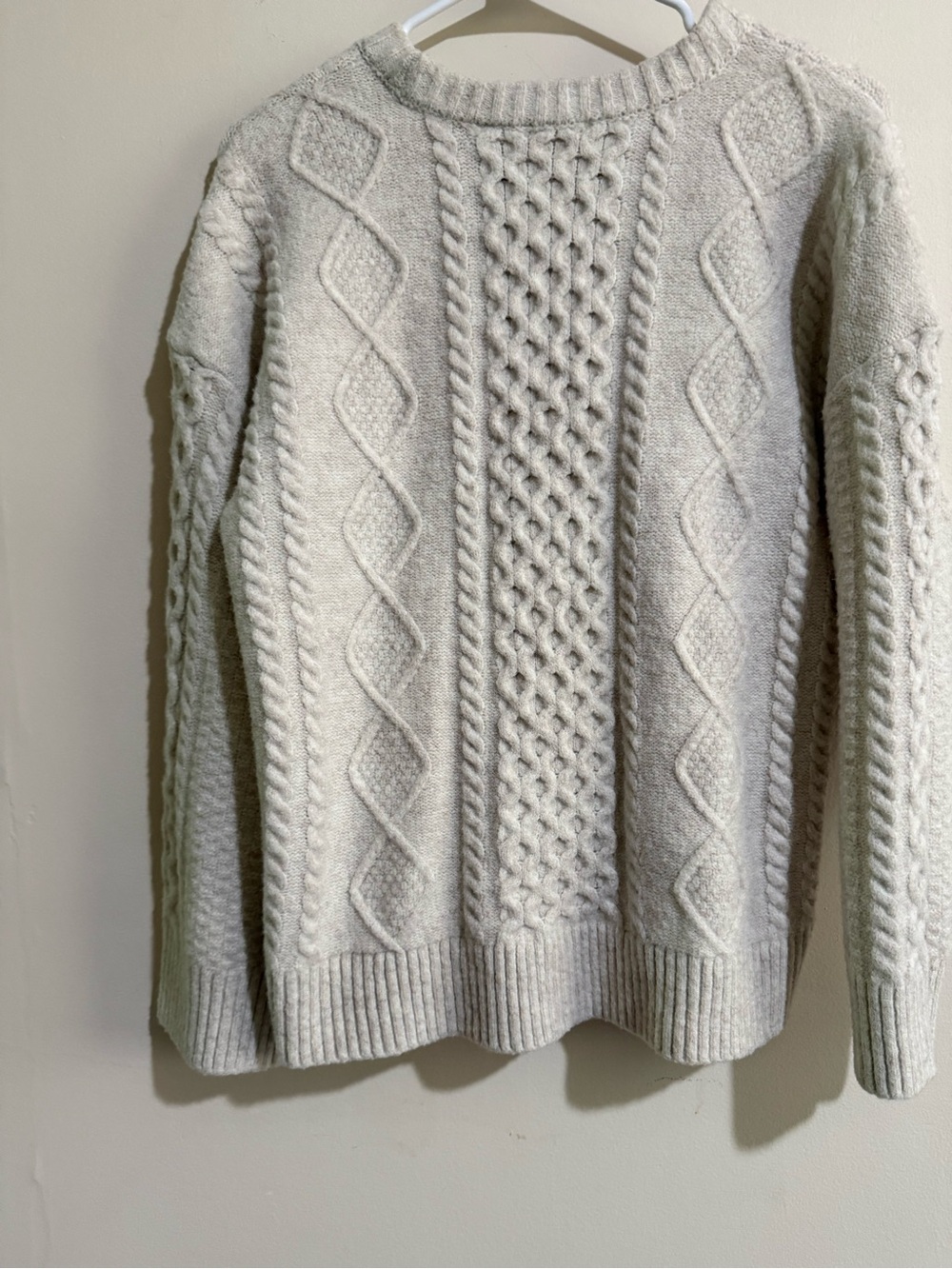 Cyrus Cream Cable Knit Scoop Neck Sweater - Picture 2 of 5